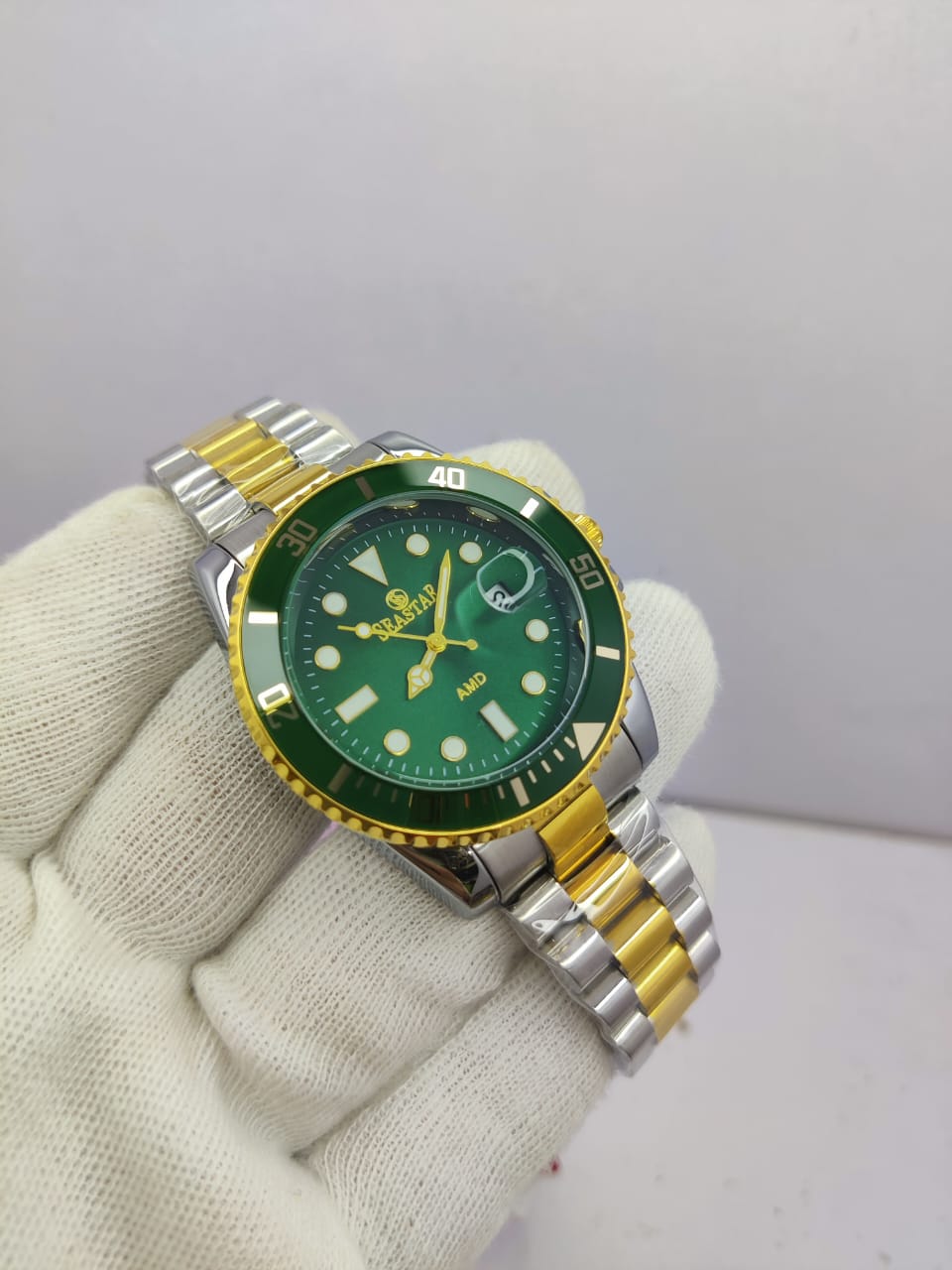 Seastar AMD5839M Stainless Steel Watch – Multi-Color Dials (Black, Gold, Green, Silver)