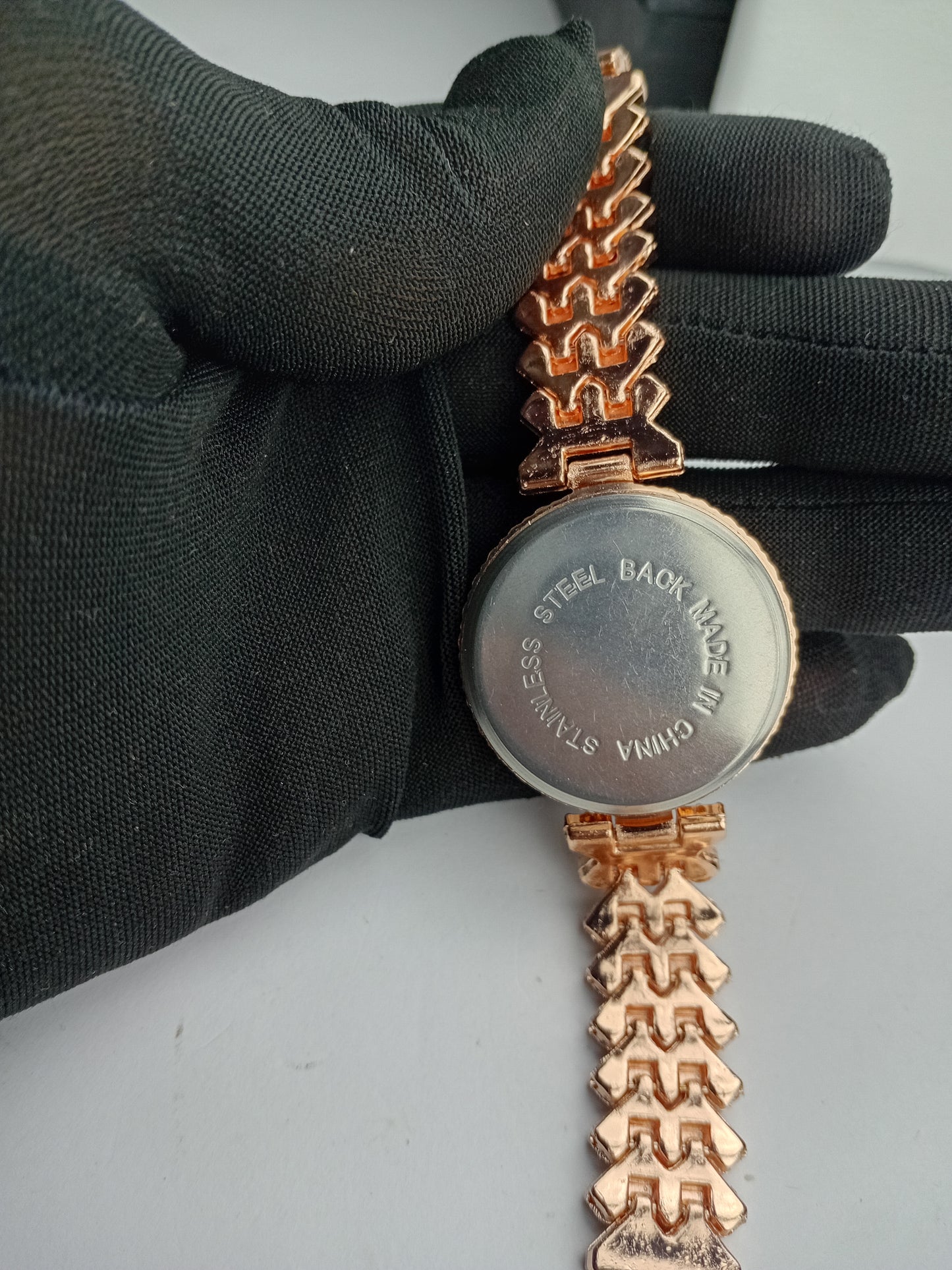 Crystal Rose Gold Touch Watch – Elegant Women’s Digital Timepiece